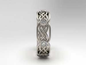 woman celtic band ring 03 3D printmodel