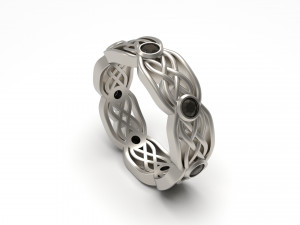 woman celtic band ring 03 3D printmodel