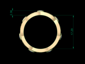 woman celtic band ring 03 3D printmodel