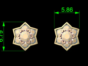 star earring 20 3D Print Model