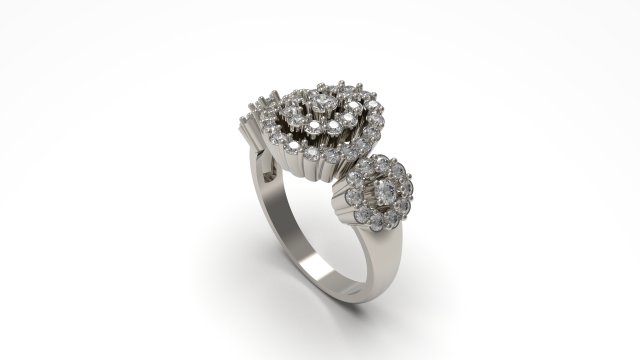 woman solitaire ring 56 3D Druckmodell .c4d .max .obj .3ds .fbx .stl .blend