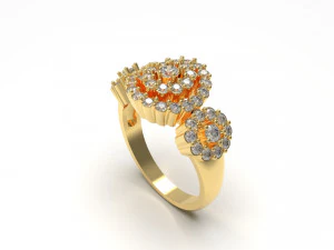 woman solitaire ring 56 3D Print Model