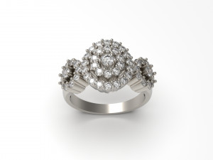 woman solitaire ring 56 3D Druckmodell