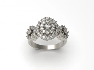 woman solitaire ring 56 3D Print Model