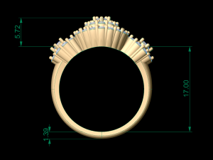 woman solitaire ring 56 3D Druckmodell