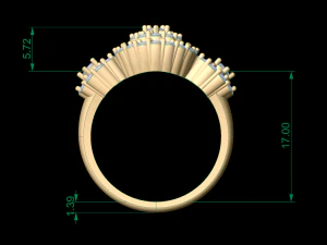 woman solitaire ring 56 3D Print Model