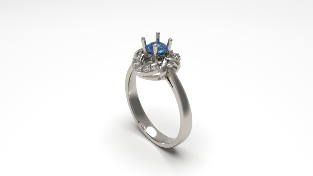 woman solitaire ring 57 Modello di stampa 3D .c4d .max .obj .3ds .fbx .stl .blend 