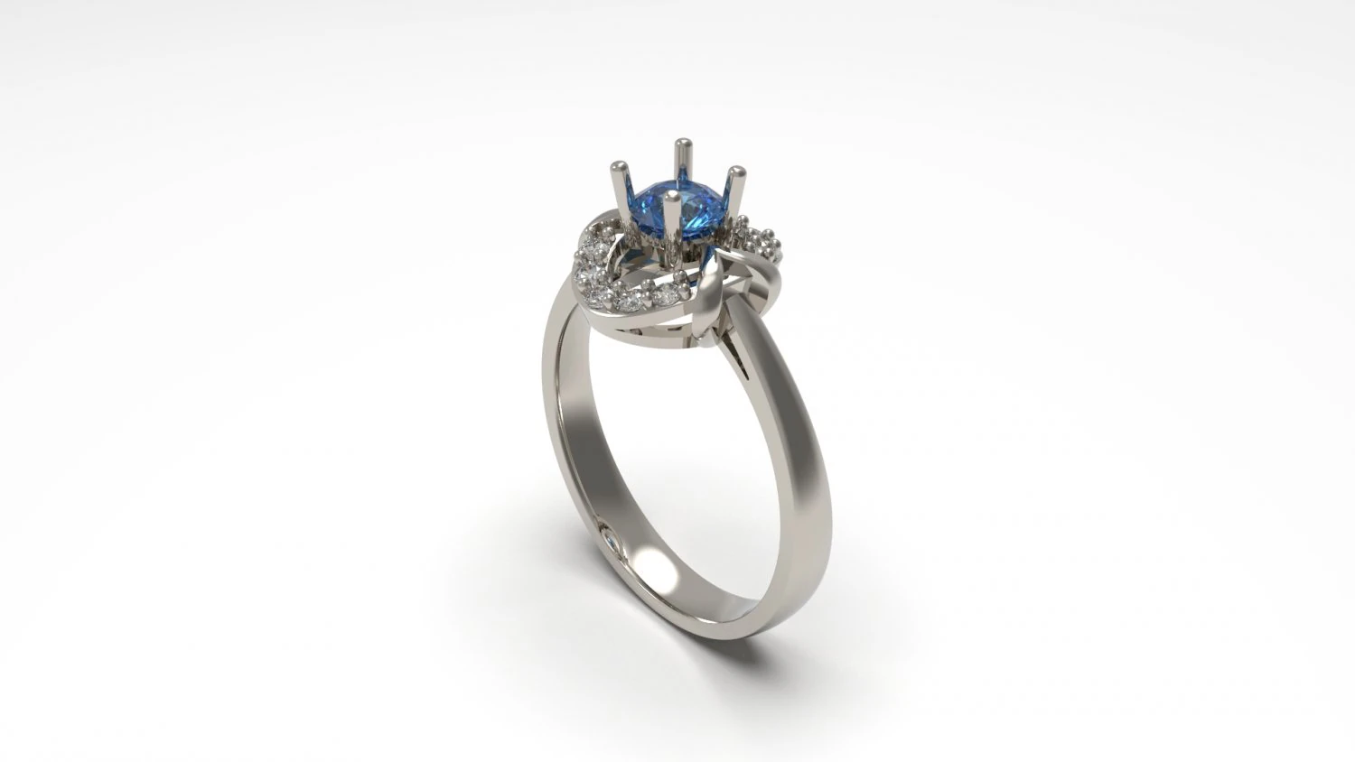 woman solitaire ring 57 3D Print Model .c4d .max .obj .3ds .fbx .stl .blend 
