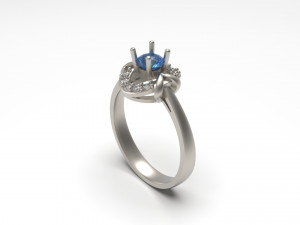 woman solitaire ring 57 Modello di stampa 3D