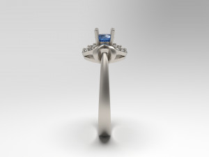 woman solitaire ring 57 Modello di stampa 3D