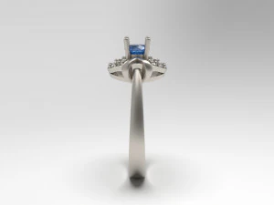 woman solitaire ring 57 3D Print Model