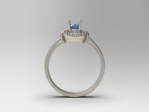 woman solitaire ring 57 Modello di stampa 3D