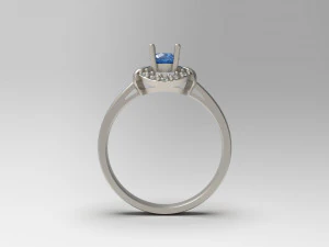 woman solitaire ring 57 3D Print Model
