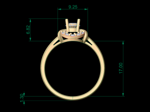 woman solitaire ring 57 Modello di stampa 3D