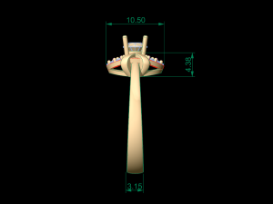 woman solitaire ring 57 Modello di stampa 3D