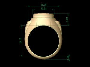 man signet ring 14 3D Print Model