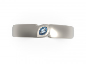 woman wedding band ring 58 3D Print Model