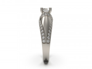 woman solitaire ring 59 3D Print Model