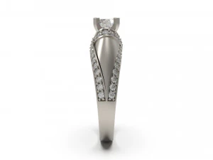 woman solitaire ring 59 3D Print Model