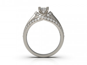 woman solitaire ring 59 3D Print Model