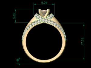 woman solitaire ring 59 3D Print Model