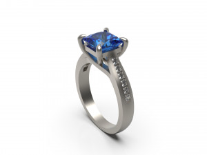woman solitaire ring 60 Modelo de Impressão 3D