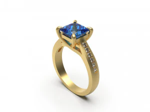 woman solitaire ring 60 3D Print Model