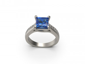 woman solitaire ring 60 3D 프린트 모델