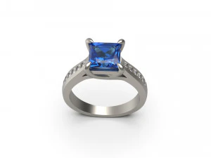 woman solitaire ring 60 3D Print Model