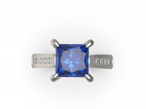 woman solitaire ring 60 3D 프린트 모델