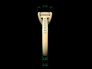 woman solitaire ring 60 3D Print Model