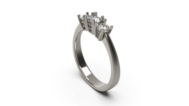 woman solitaire ring 61 3D Принт Модель .c4d .max .obj .3ds .fbx .stl .blend 