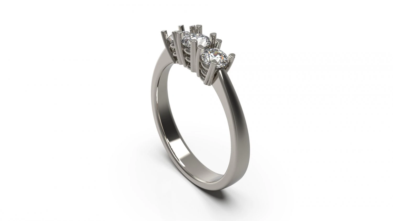 woman solitaire ring 61 3D Print Model .c4d .max .obj .3ds .fbx .stl .blend 
