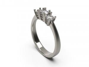 woman solitaire ring 61 3D Print Model
