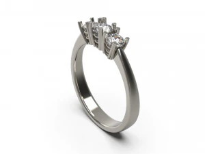 woman solitaire ring 61 3D Print Model