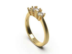 woman solitaire ring 61 3D Принт Модель