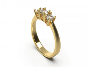 woman solitaire ring 61 3D Print Model