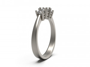 woman solitaire ring 61 3D Принт Модель