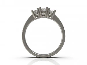 woman solitaire ring 61 3D Print Model