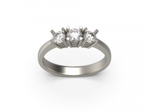 woman solitaire ring 61 3D Принт Модель