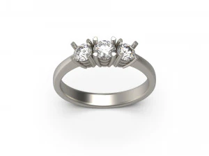 woman solitaire ring 61 3D Print Model