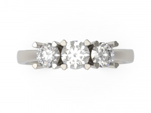 woman solitaire ring 61 3D Принт Модель