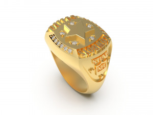 man signet ring 15 3D Принт Модель
