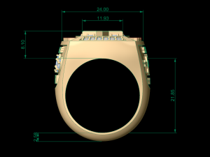 man signet ring 15 3D Принт Модель