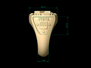 man signet ring 15 3D Принт Модель