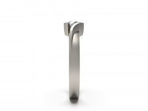 woman solitaire ring 62 Modelo de Impressão 3D