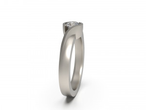 woman solitaire ring 62 Modelo de Impressão 3D