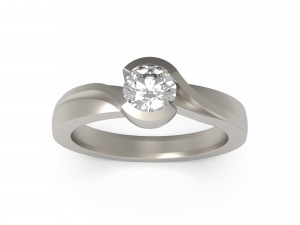 woman solitaire ring 62 Modelo de Impressão 3D