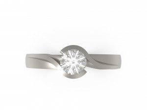 woman solitaire ring 62 Modelo de Impressão 3D