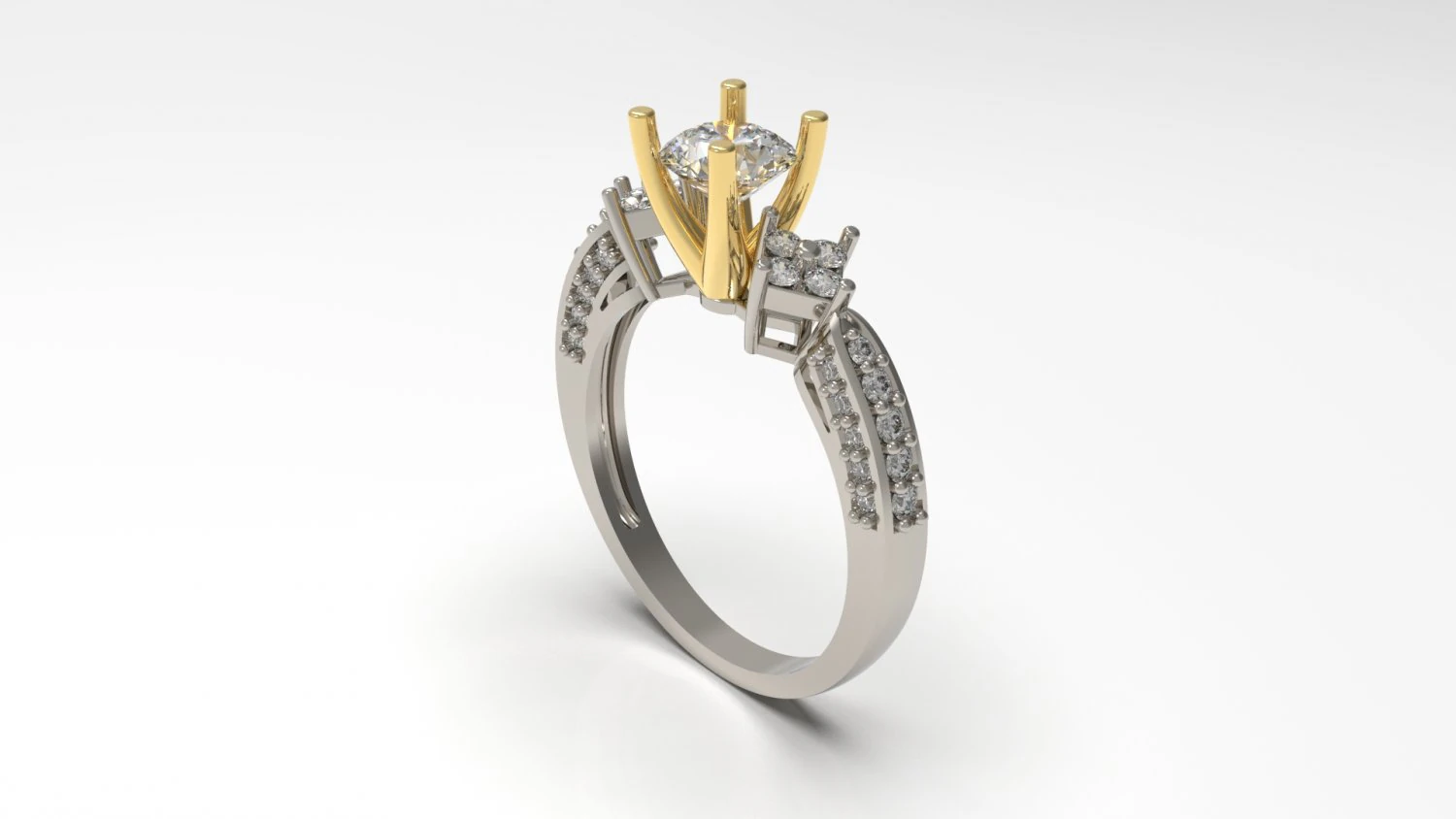 woman solitaire ring 63 3D Print Model .c4d .max .obj .3ds .fbx .stl .blend